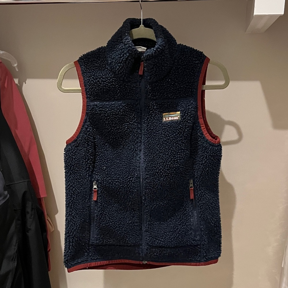 L.L. Bean Women’s Navy Sherpa Vest